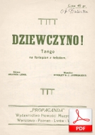 Dziewczyno! - tango
muz. Stanisław Jasiński
sł. Miłosz Łom