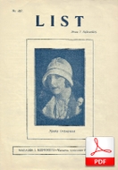 List - romans cygański
muz. Jakab Pazeller
sł. Zofia Bajkowska