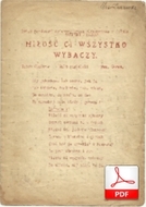 Miłość ci wszystko wybaczy
walc angielski - 1933
muz. H. Wars
sł. J. Tuwim