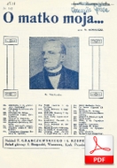 O matko moja - pieśń
muz. Stanisław Moniuszko
sł. Jan Prusinowski